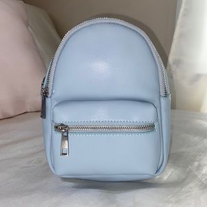 Baby blue mini backpack